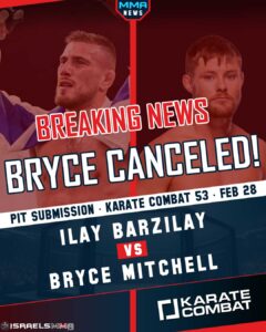 Bryce Mitchell Pulls Out of Fight – Is He Afraid to Face a Jewish Fighter?