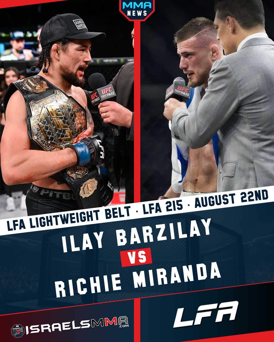 Ilay Barzilay vs. Richie Miranda Title at LFA 215